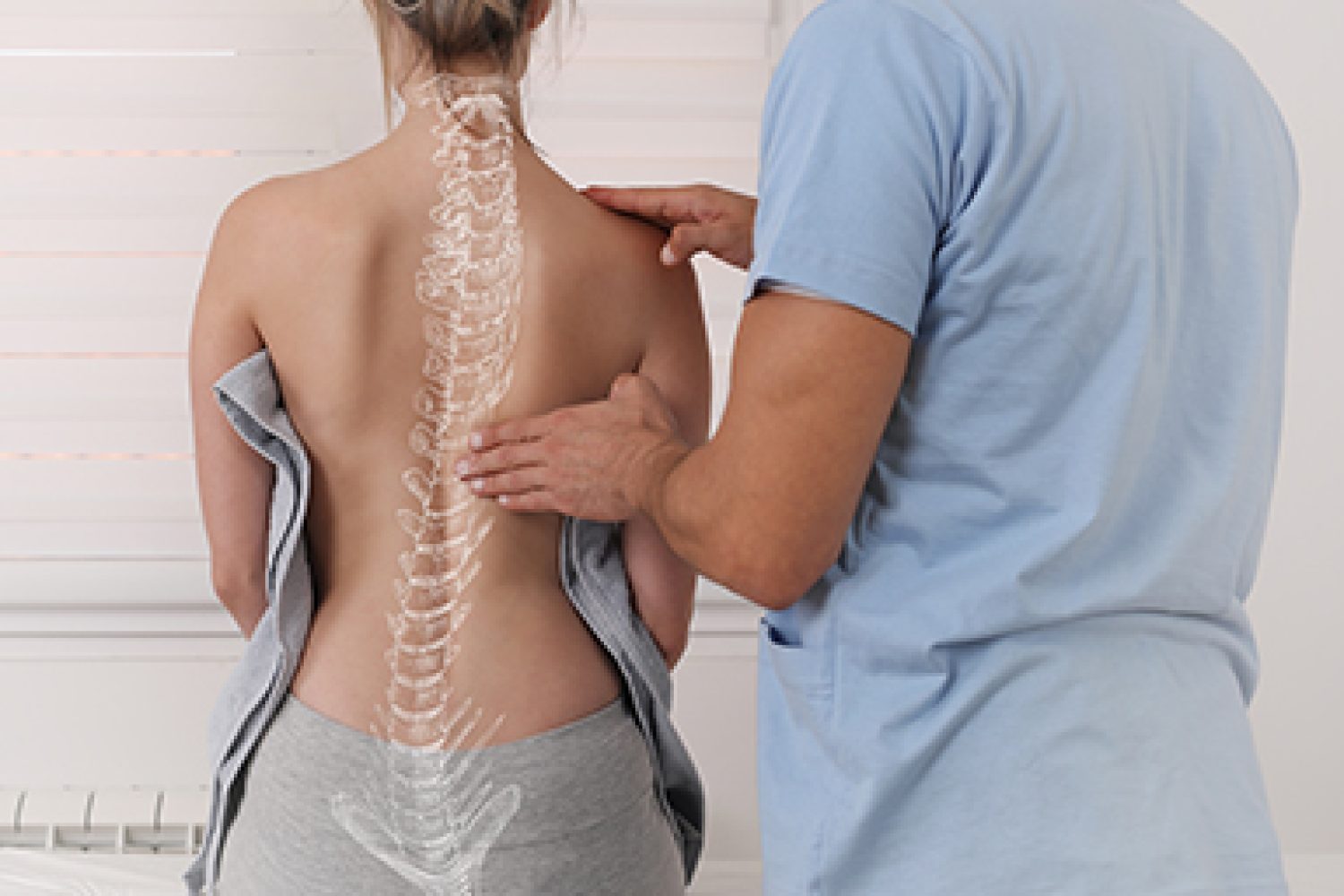 Scoliosis Spine Curve Anatomy, Posture Correction. Chiropractic treatment, Back pain relief.